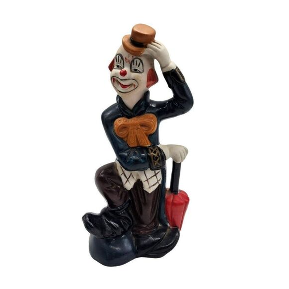 Vintage 1970's Norleans Hobo Clown Band Figurines Ceramic Hand Painted Lot Of 4 - Picture 2 of 13